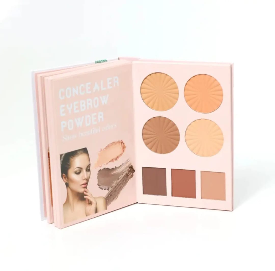 Mocallure 4 in 1 Original Professional Makeup Book Palette – All-in-One Eyeshadow, Eyebrow Powder, Concealer, Blusher & Highlighter Kit - HILWA