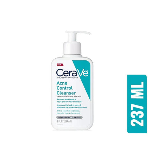 Cerave Acne Control Cleanser 237ml – Oil-Free Face Wash With Salicylic Acid For Acne Treatment, Pore Cleansing And Clear Skin - HILWA